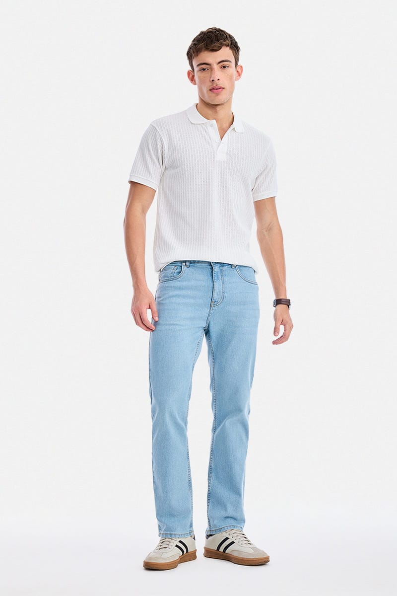 Light Blue Straight Fit Jeans